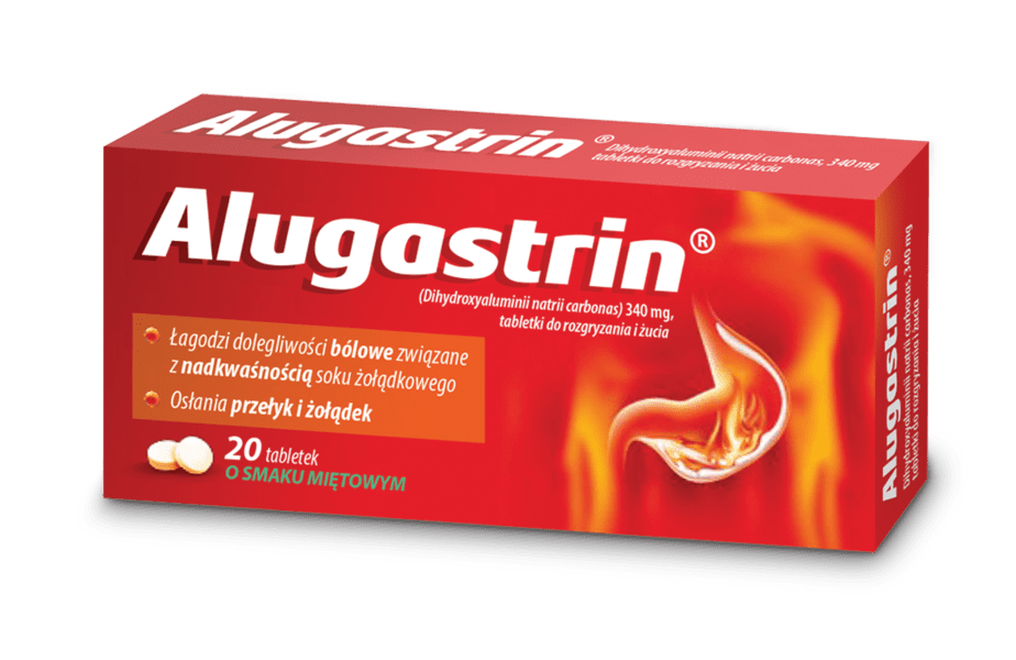 Alugastrin 340 mg, tabletki do rozgryzania i żucia