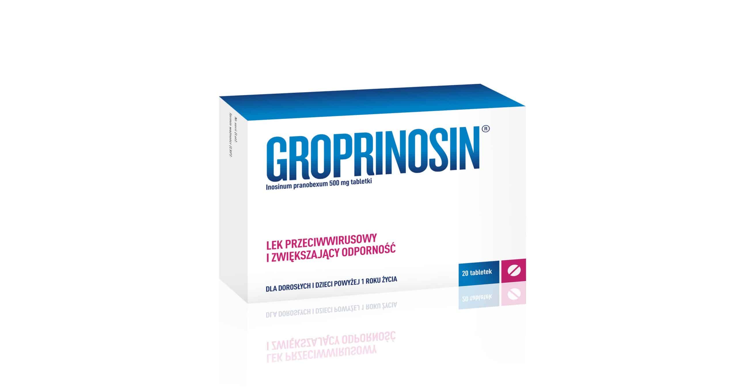 Groprinosin 500 mg , tabletki, 20 szt.