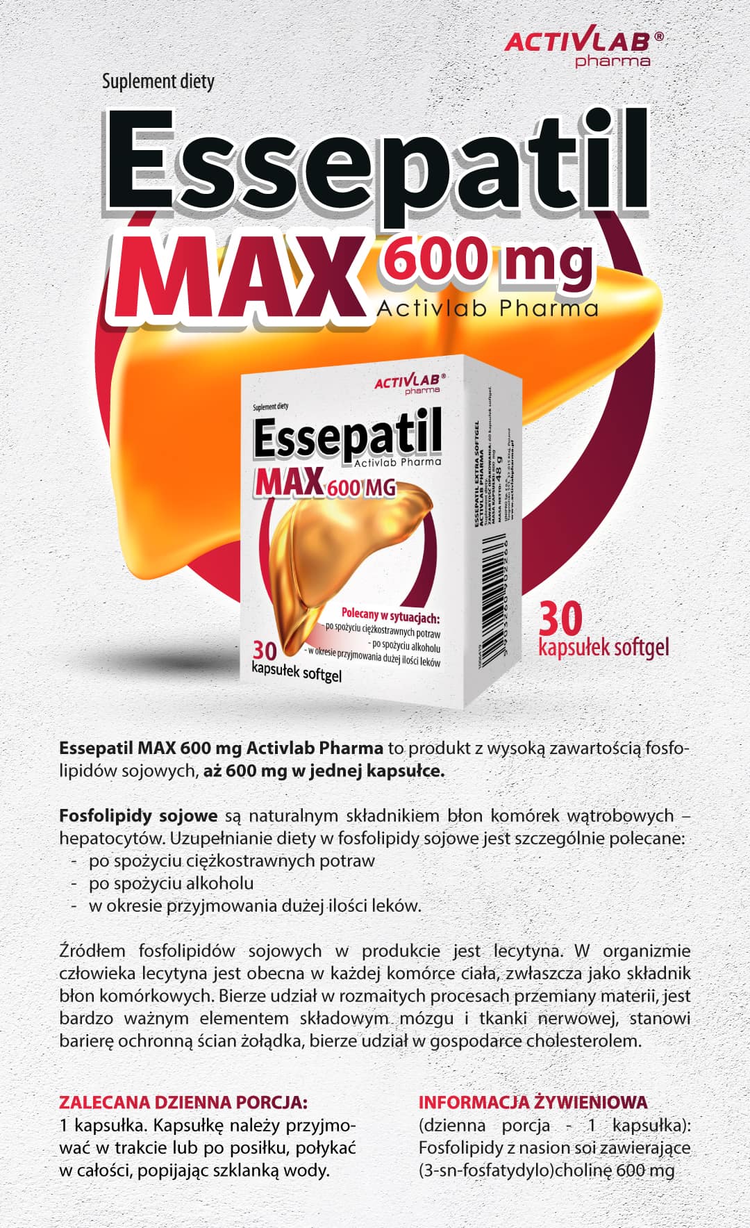 Essepatil MAX, 30 kapsułek softgel